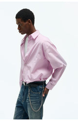 Casual Square Neck Cotton Blend Shirt
