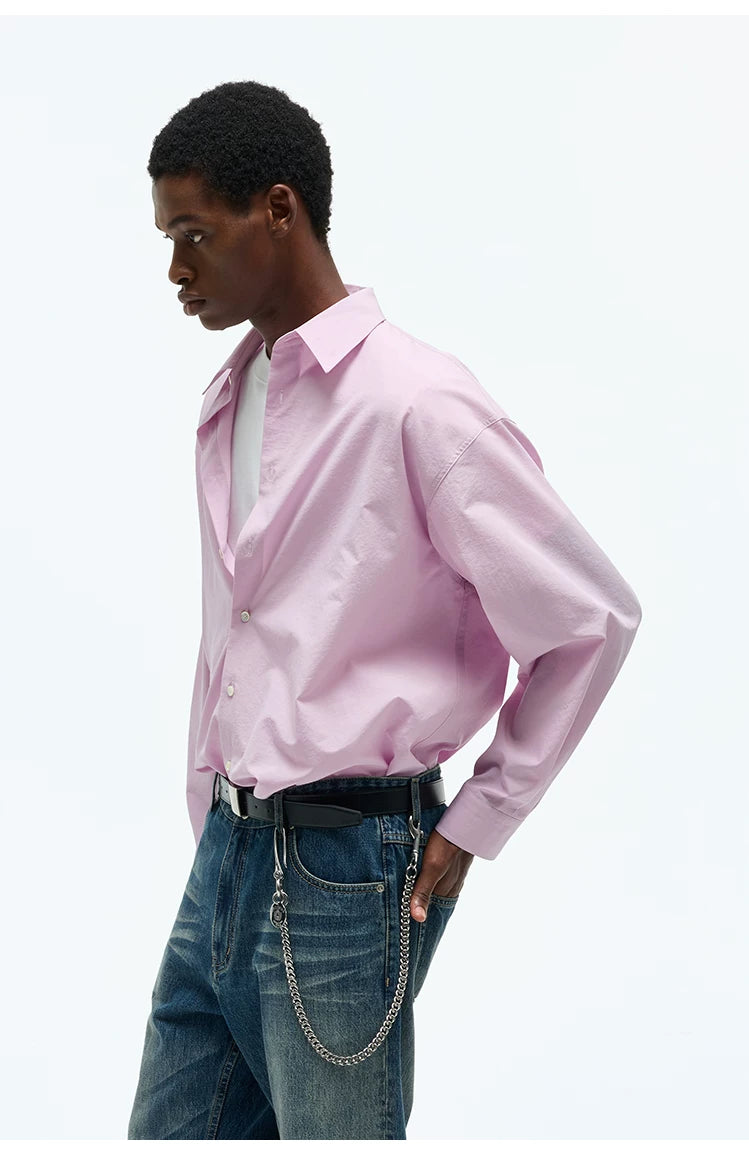 Casual Square Neck Cotton Blend Shirt