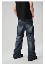 Wave Whisker Loose Flared Jeans