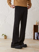 Men's Drapey Frayed Flared Dress Pants