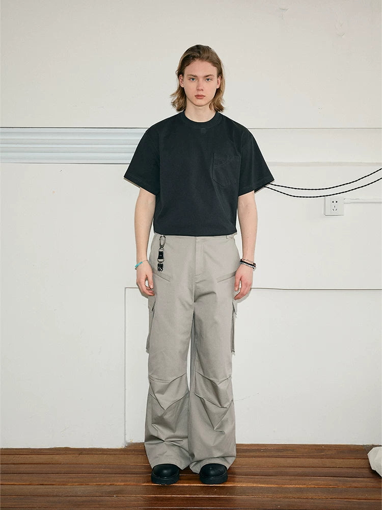 Men's Loose Zip Pocket Parachute Pants