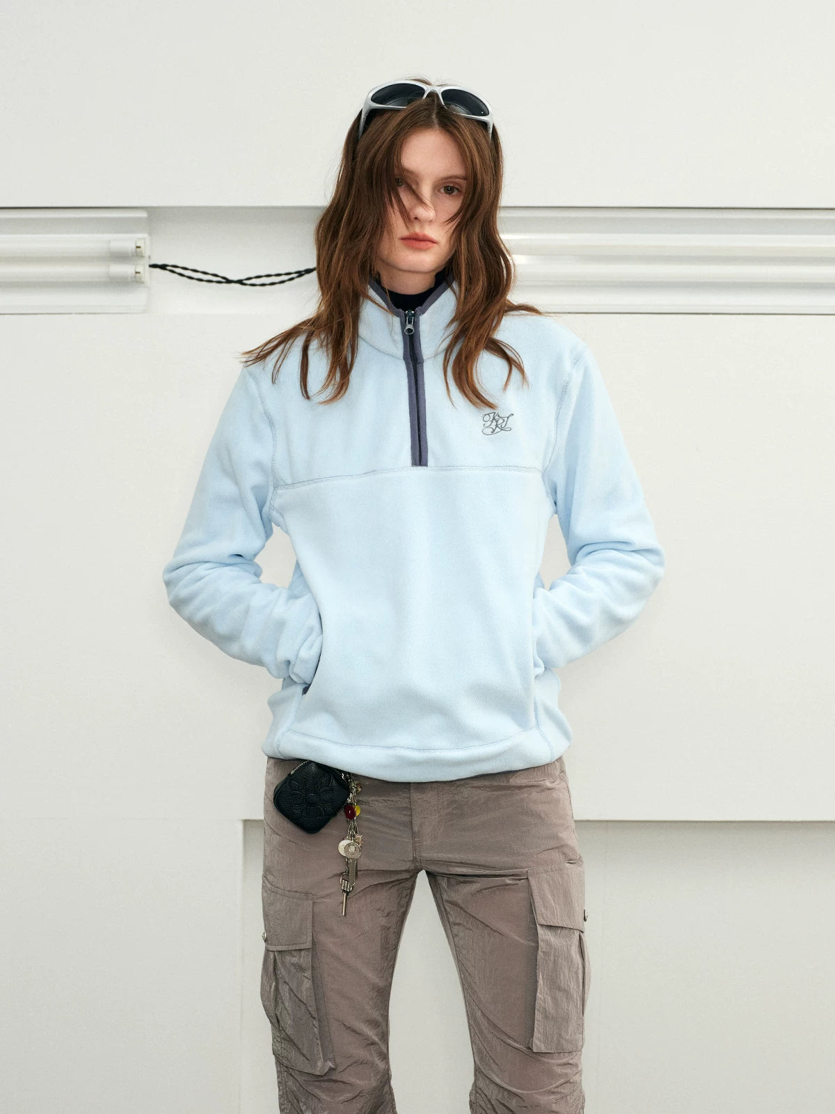 Warm Fleece Stand Collar Pullover Jacket