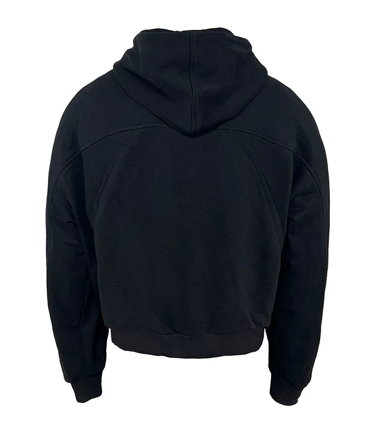 Deconstructed Boxy Fit Zip Hoodie