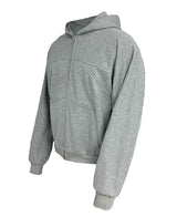 Deconstructed Boxy Fit Zip Hoodie