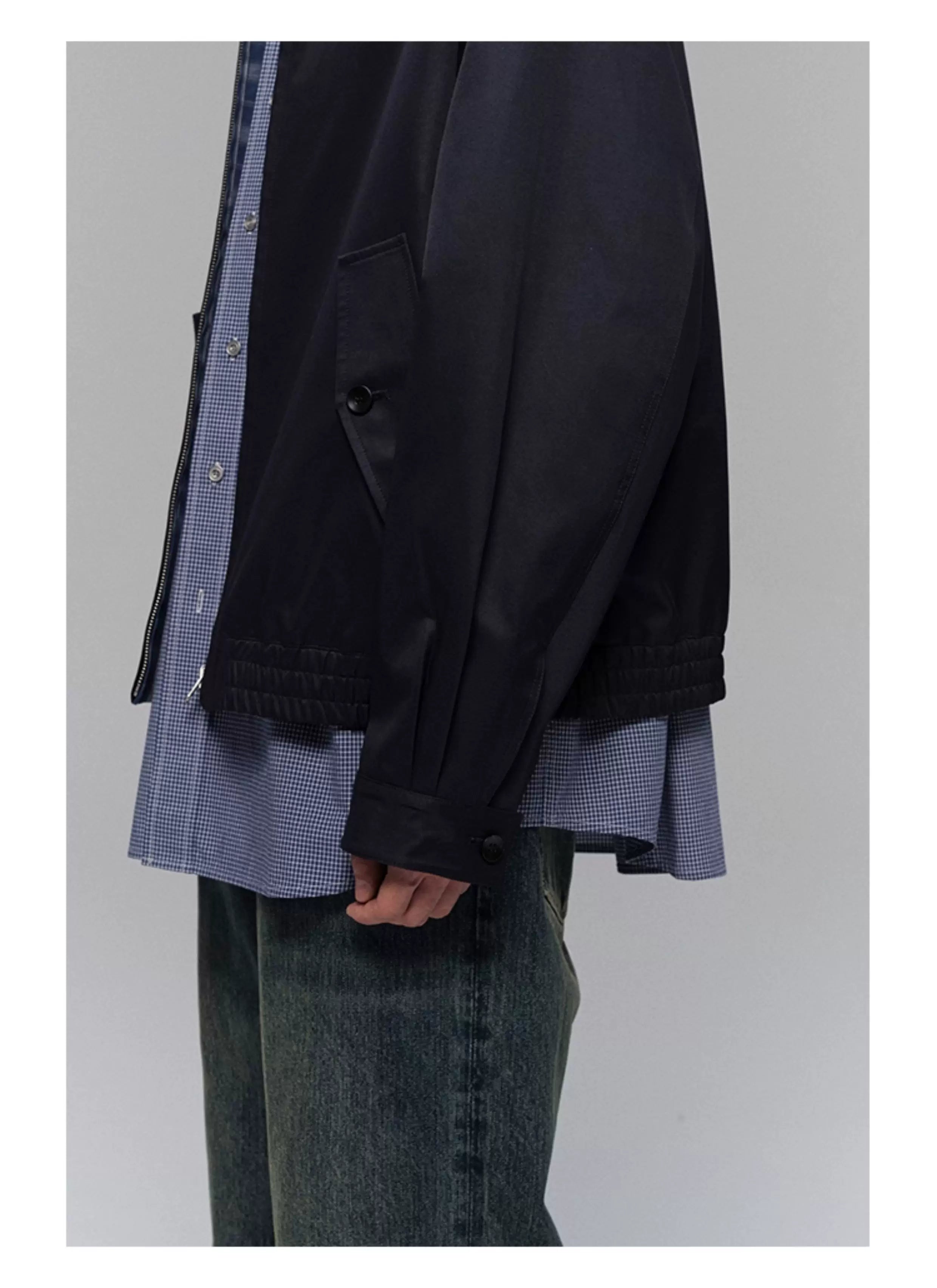 Reversible Plaid Lined Cotton Harrington Jacket