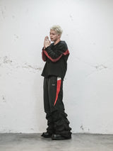 Bloodfang Pleated Flared Color Block Joggers