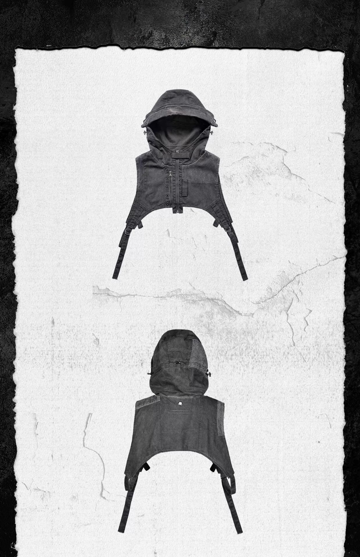 Distressed Patchwork Heavyweight Scavenger Vest
