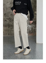 Vintage Washed Distressed Straight Cropped Jeans