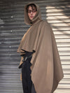 Dark Bat-Sleeve Hooded Cloak Coat