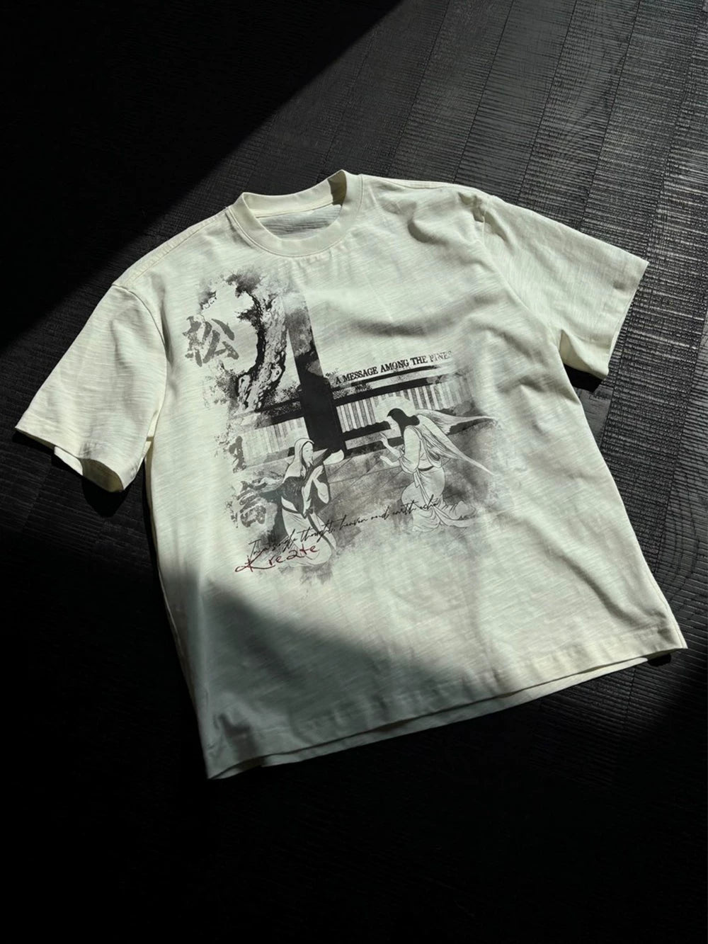 Ink Print Quick-drying Loose Cotton Tees