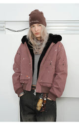 Men's Splatter Canvas Padded Jacket