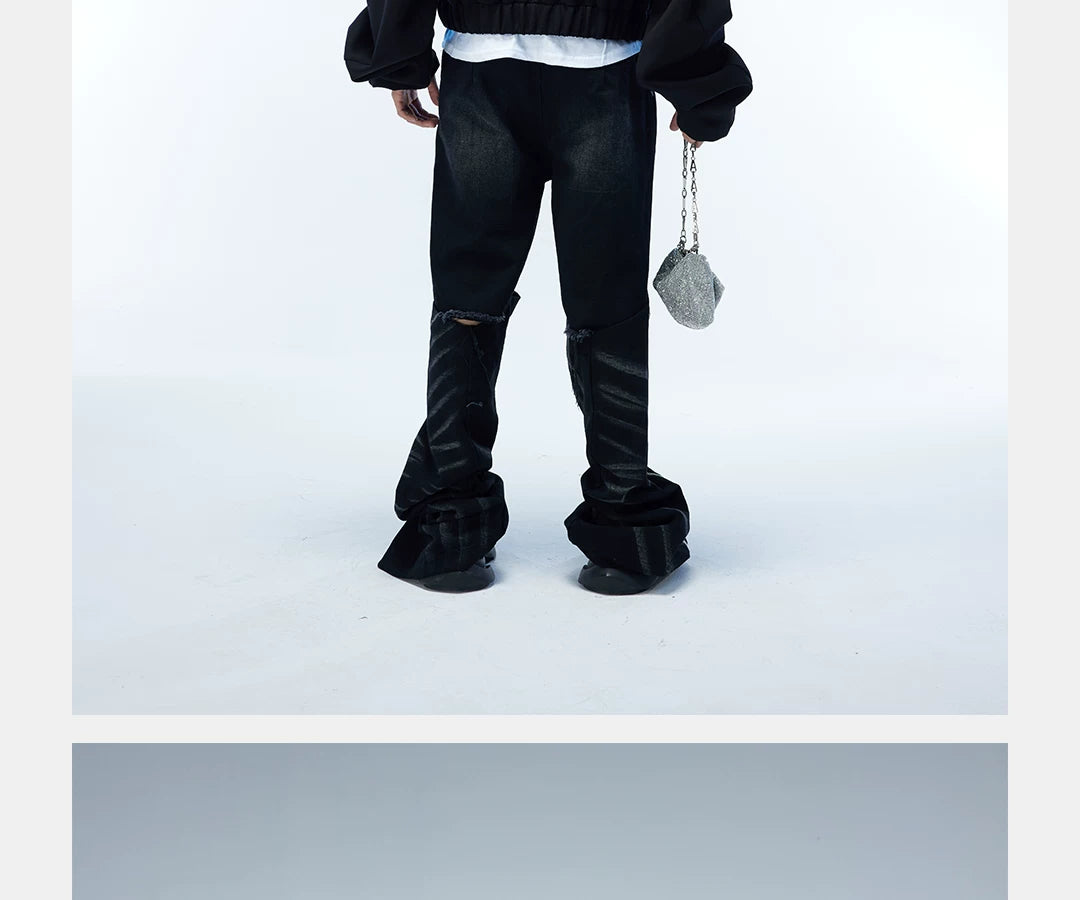 Asymmetric Zip Cropped Turtleneck Jacket