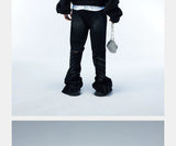 Asymmetric Zip Cropped Turtleneck Jacket