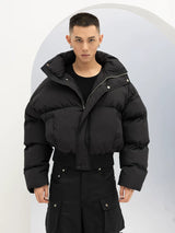 Men's Black White Gray Puffer Jacket