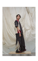 Contrast Paneled Double Cuffed Nylon Pants