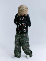 Army Green Camo Loose Cargo Pants