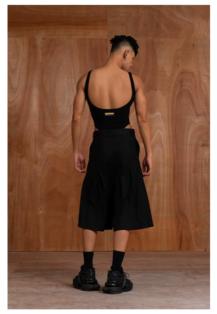 Black Backless Stretchy Shapewear Tank Bodysuits