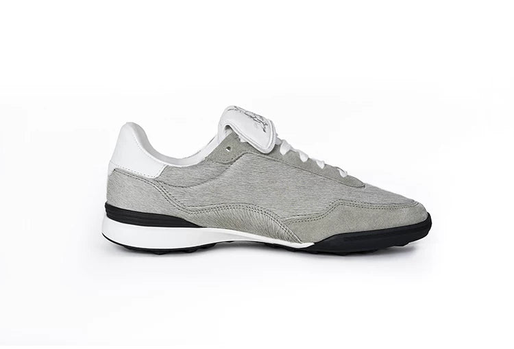Gray Horsehair Platform Sneakers