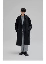 Double Breasted Long Trench Coat