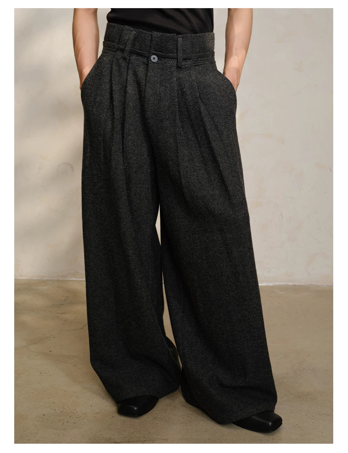 85% Wool Pleated Pants