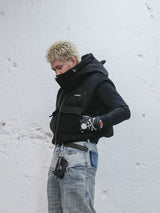 Detachable Devil Horned Down Vest