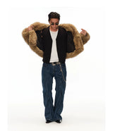 Men's Winter Cropped Long Fur Coat
