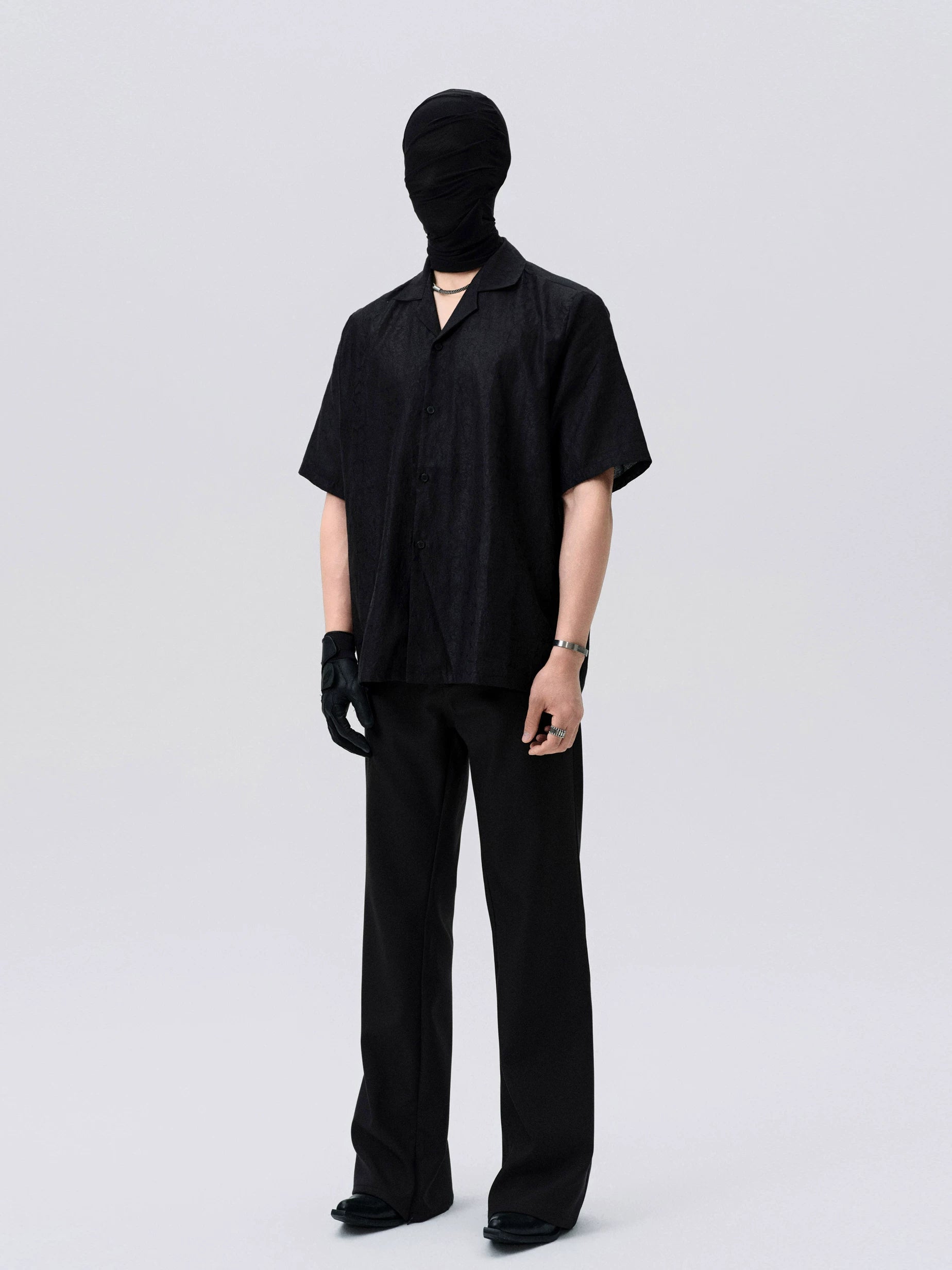 Men's Snake Print Short Sleeve Shirt