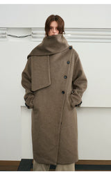Men's Long Wool Shawl Coat