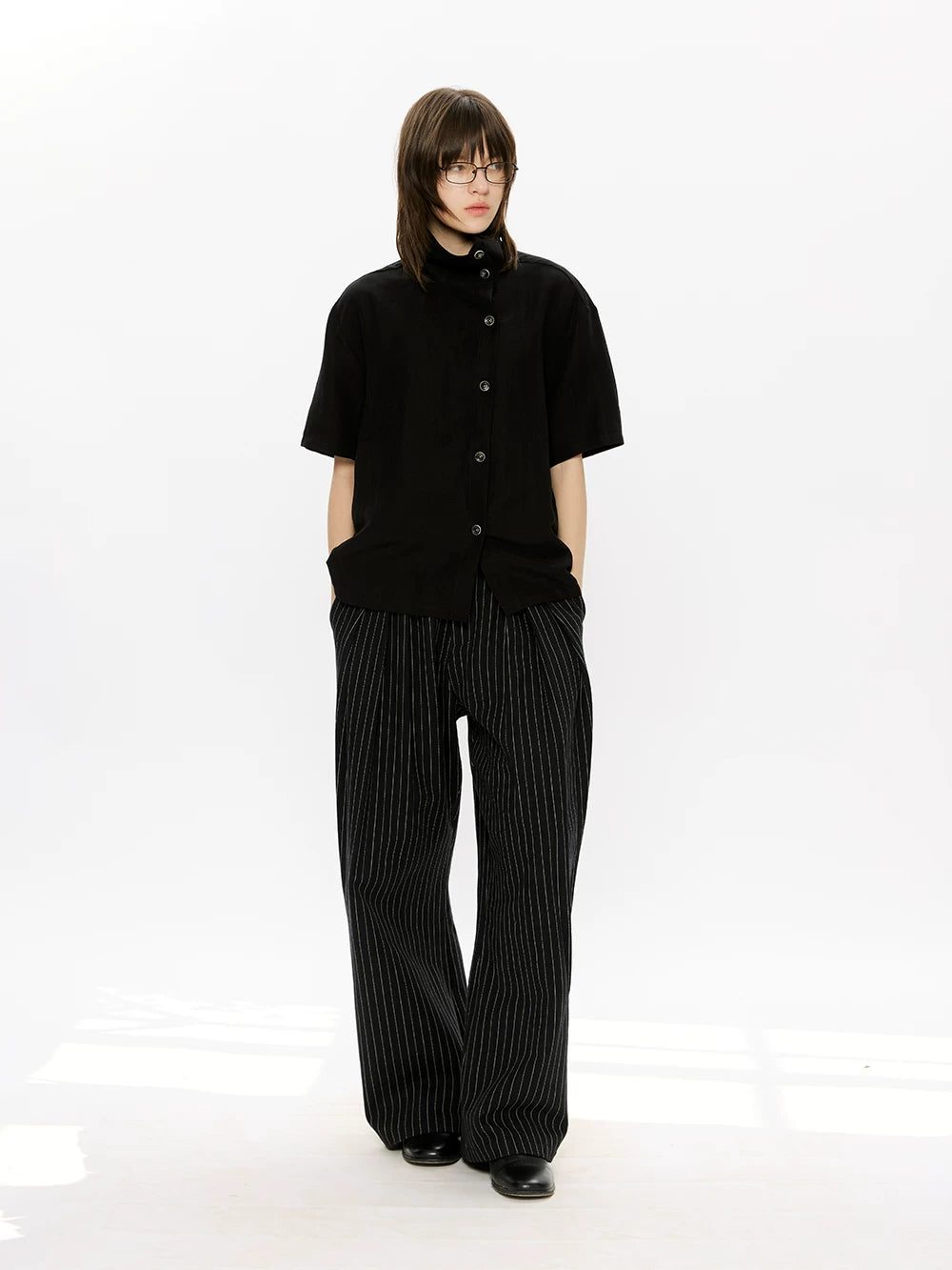 Linen Lyocell Short-Sleeve Shirt