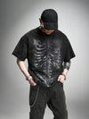 Loose Washed Distressed Black Graphic Tee
