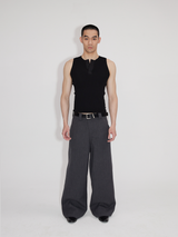 Wrinkle-Resistant V-Neck Cardigan Vest