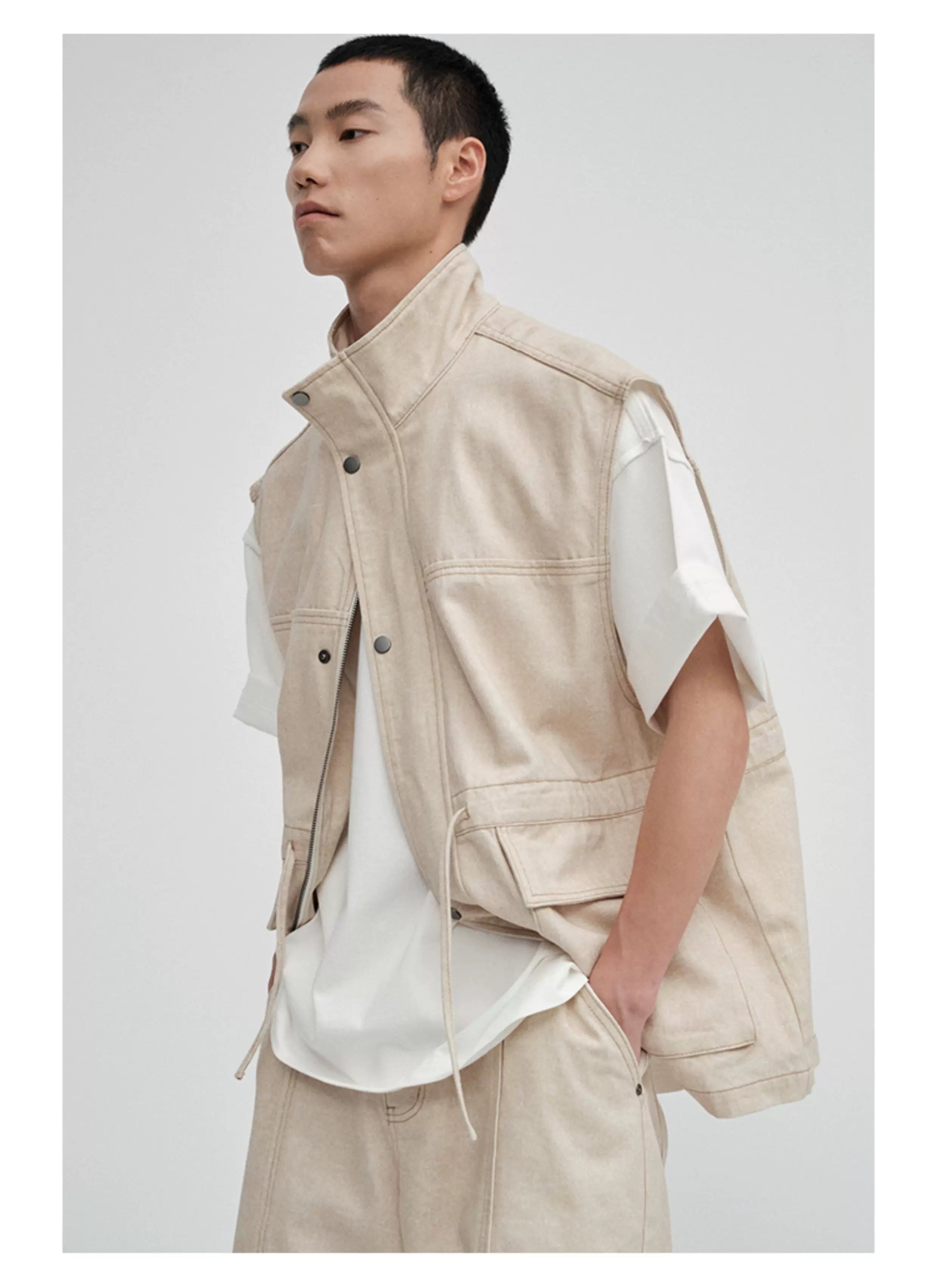 Crew Neck Raw Hem Short-Sleeve Tees