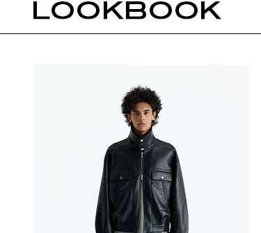 Vintage Faux Leather Multi-Pocket Cropped Jacket