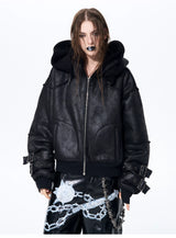 Men's Dual Hood Bomber Puffer Jacket