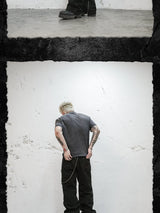 Hand Cut Distressed Pocket Print Tee