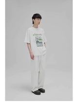 Graffiti Print Double Mercerized Tee