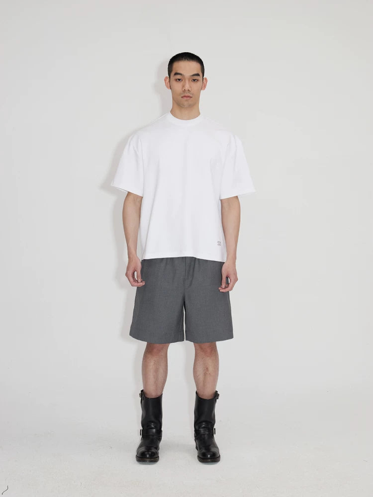 Elastic Waist Tailored Shorts
