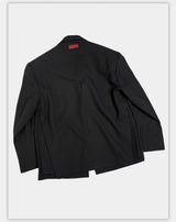 Structured Wool Blazer with Slits