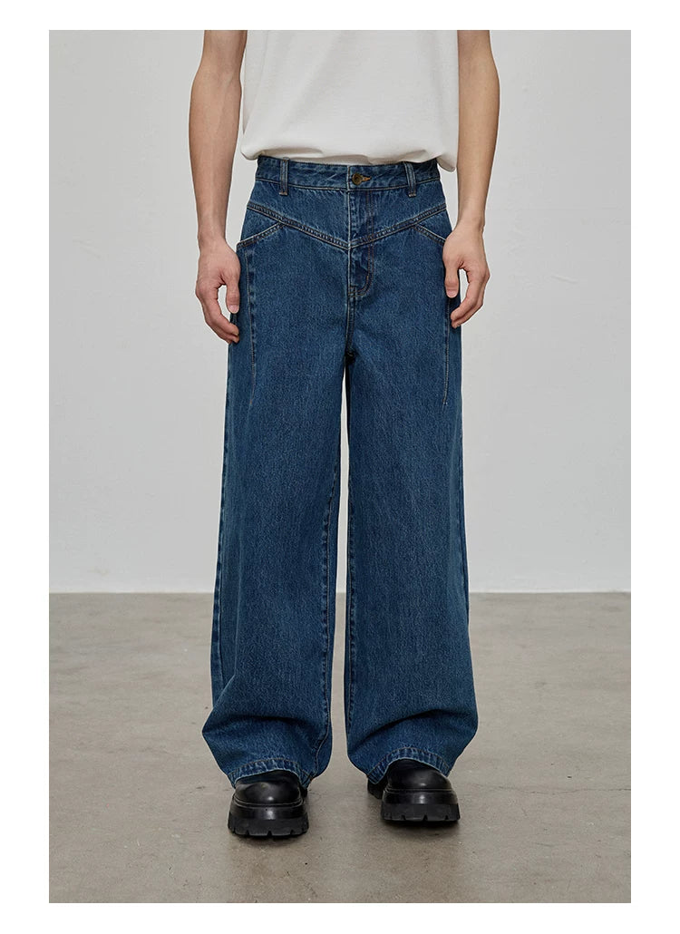 13 Oz Washed Straight Leg Jeans