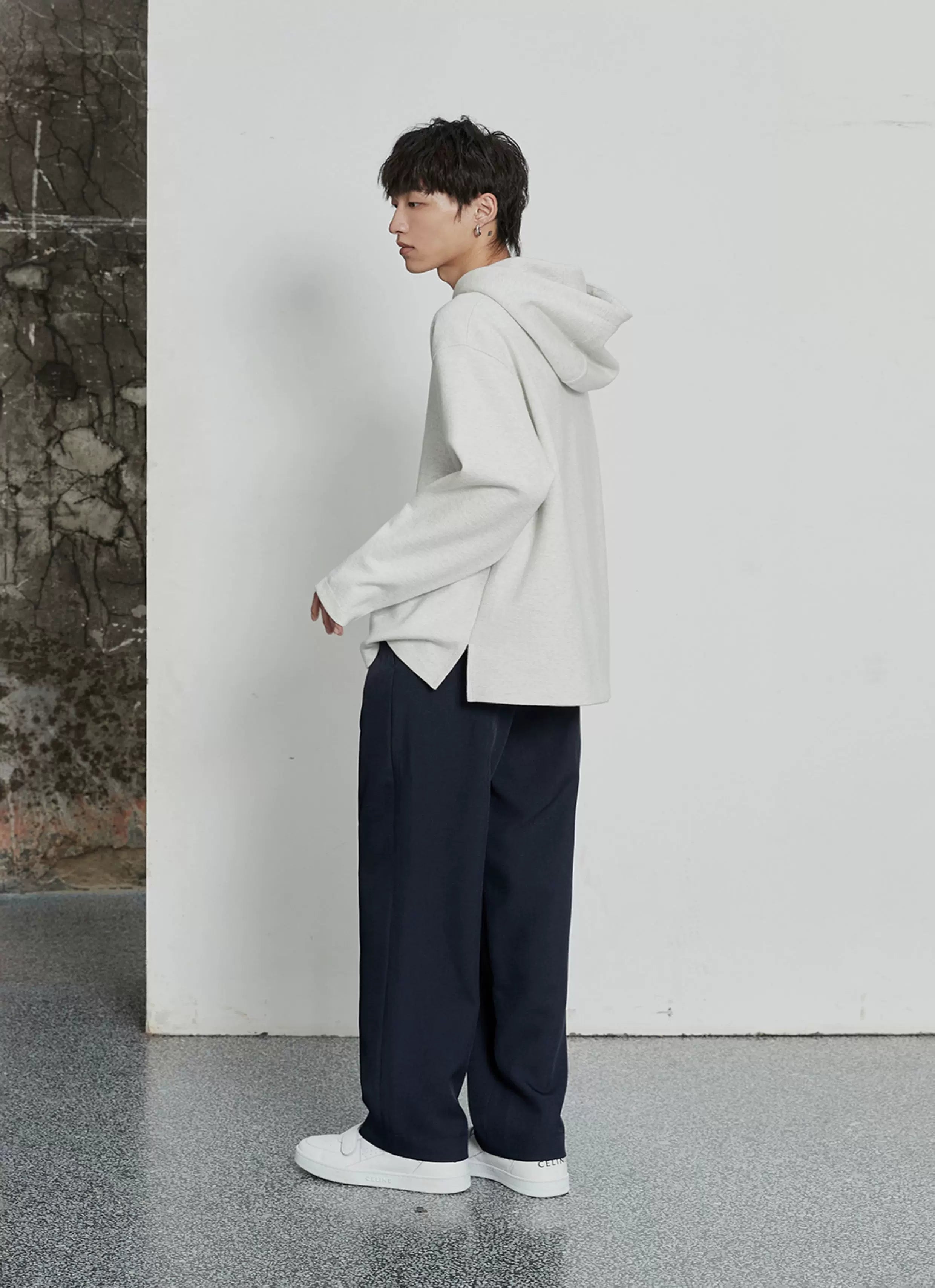 Pleated Wide Leg Suit Pants