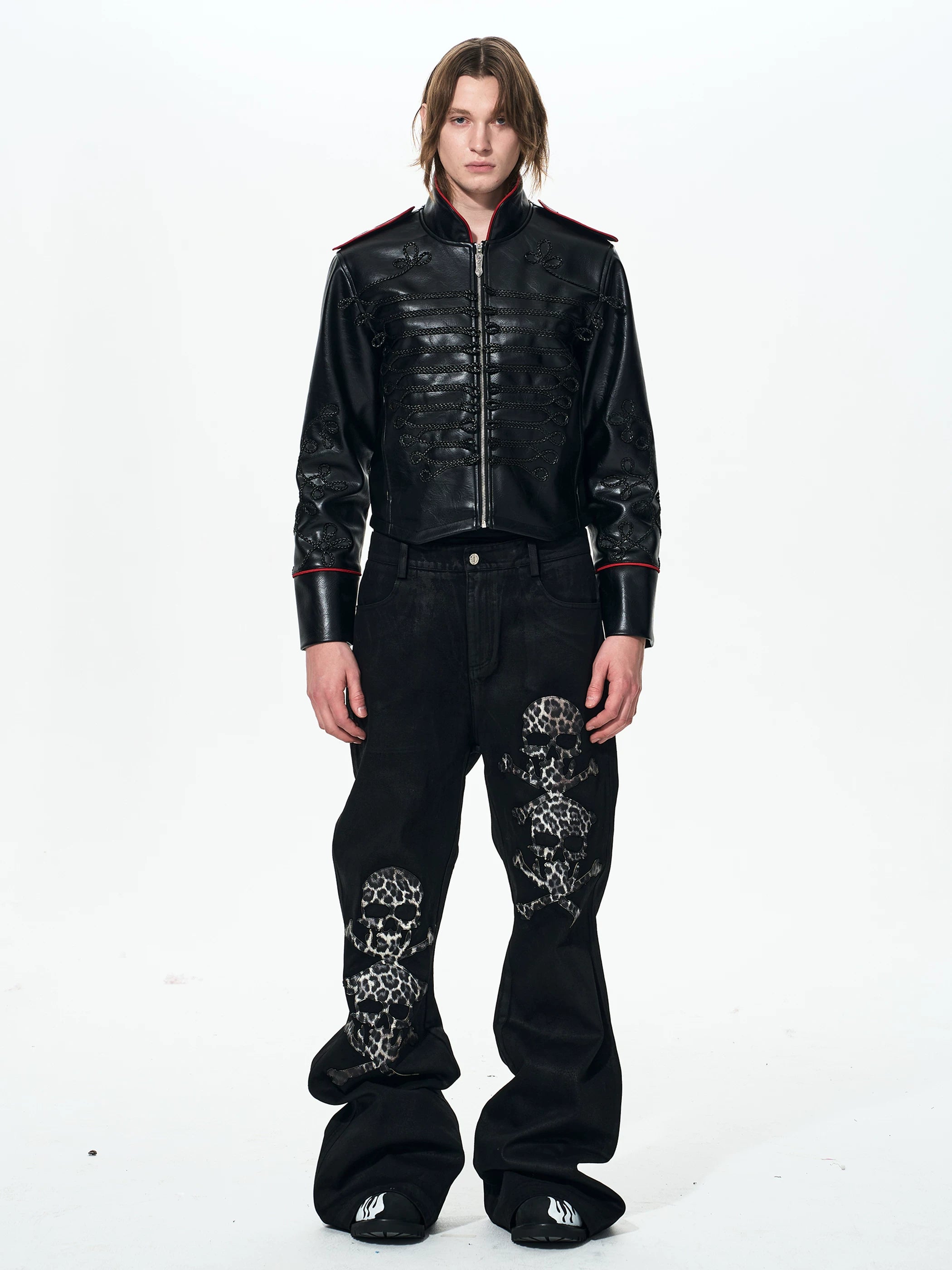 Men's Winter Stand Collar PU Jacket