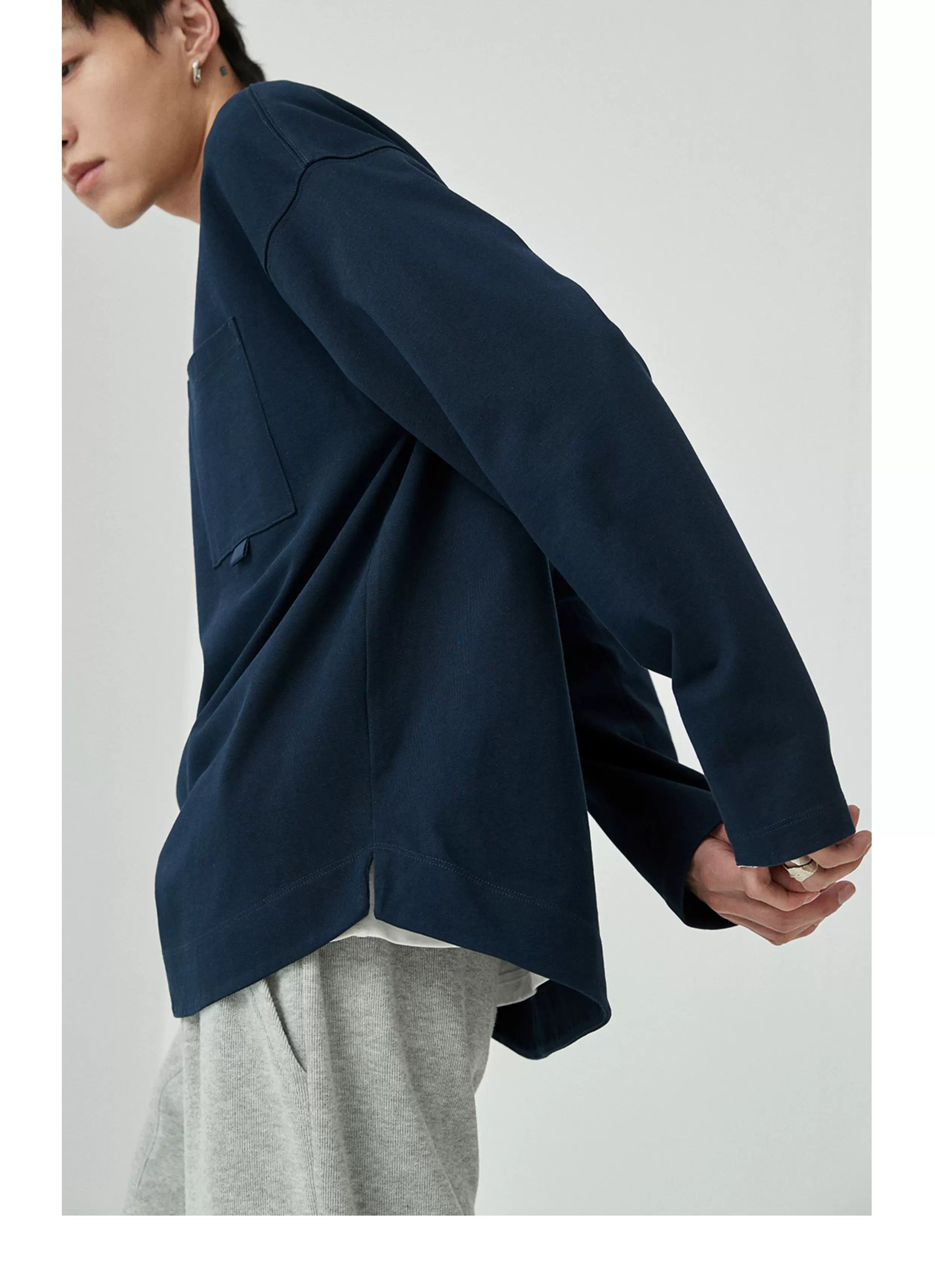 Ribbon Pocket Long Sleeve Tee