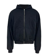 Deconstructed Boxy Fit Zip Hoodie