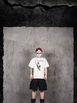 Distressed Fallen Angel Printed Vintage Tee