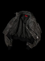Distressed Boxy Two-Tone 3M Fleece Bomber