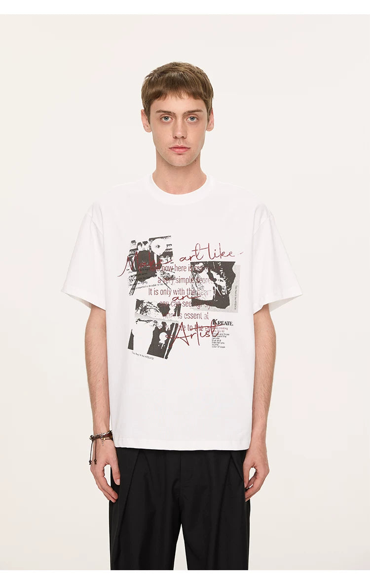 Band Screen Print Cotton Couple Tees
