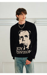 Couple’s Faux Mink Portrait Jacquard Sweaters