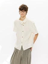 Linen Lyocell Short-Sleeve Shirt