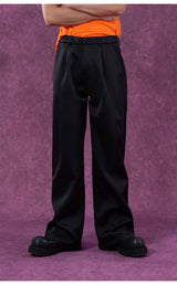 Men's Loose Satin Straight Leg Pants