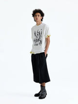 230g Cotton Distressed Letter Print Tee